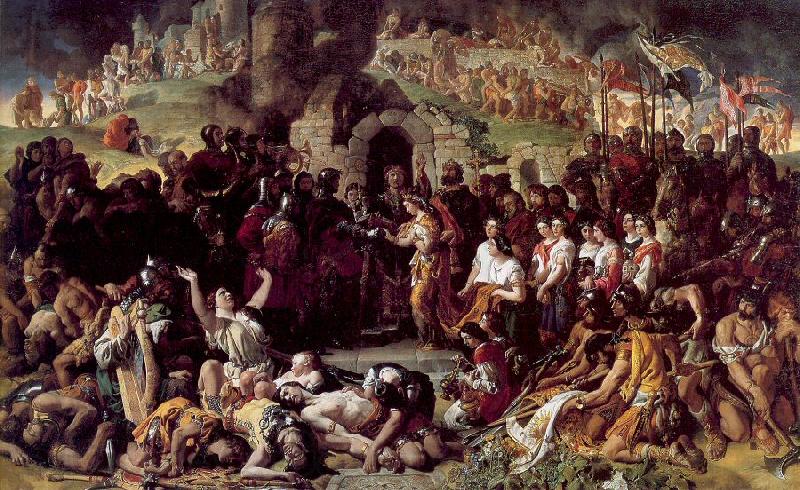 Maclise, Daniel The Marriage of Strongbow and Aoife Germany oil painting art
